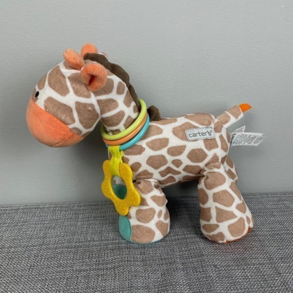 Carter's 2016 Giraffe Rattle Plush Lovey Stuffed Animal Baby Toy